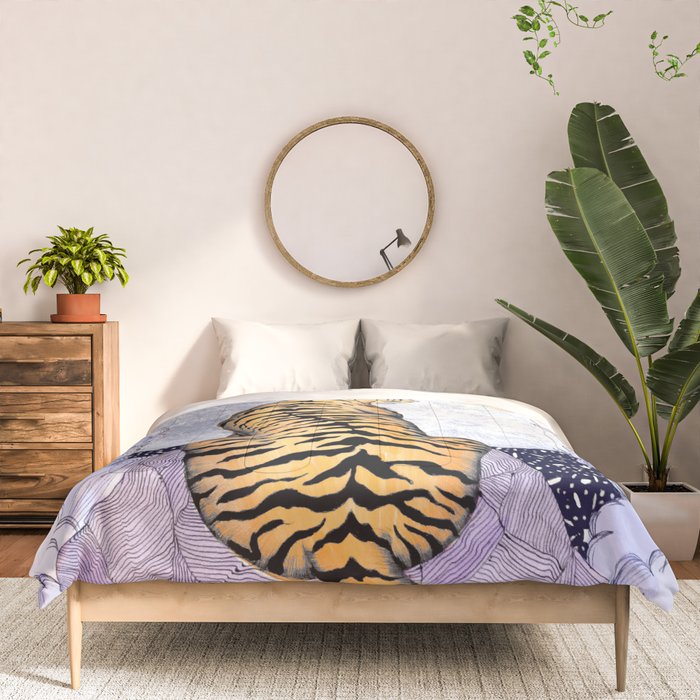 Tiger Moon | Colour Version Comforter Gallery Image 3