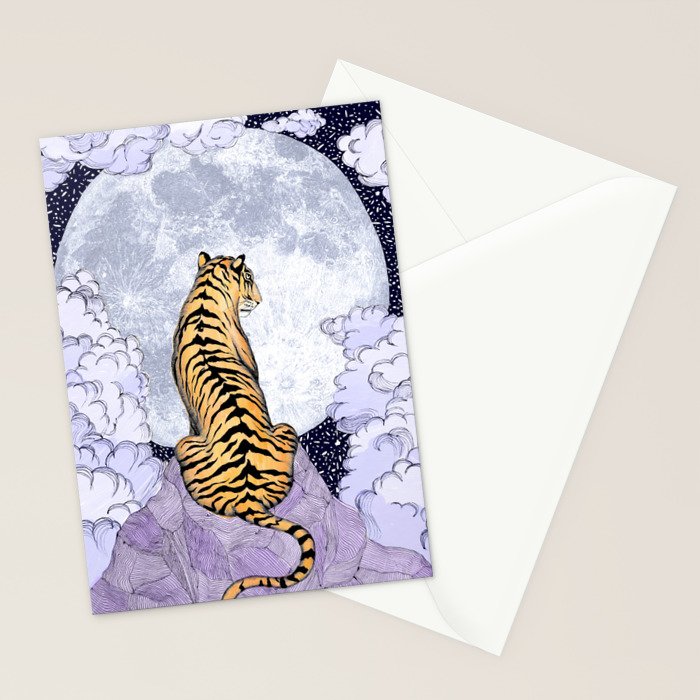Tiger Moon | Colour Version Stationery Card Gallery Image 2