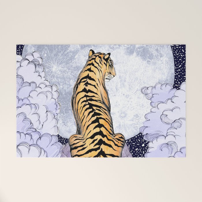 Tiger Moon | Colour Version Welcome Mat Gallery Image 1