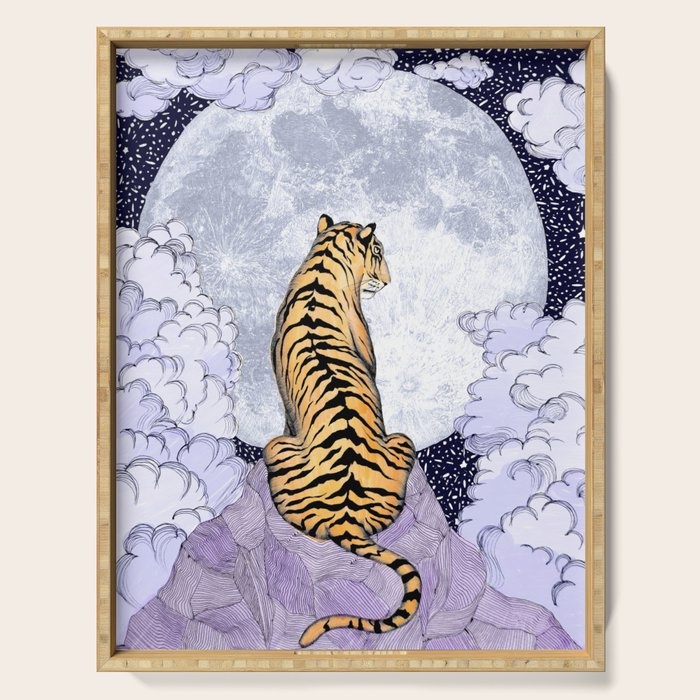 Tiger Moon | Colour Version Serving Tray Gallery Image 1