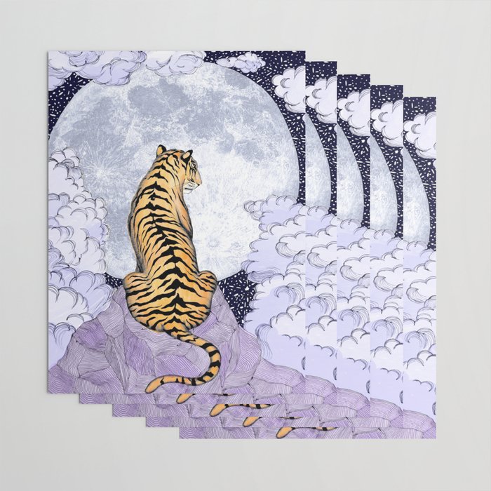 Tiger Moon | Colour Version Wrapping Paper Gallery Image 3