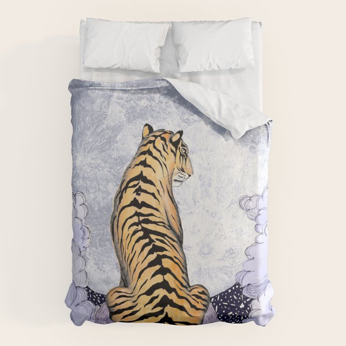 Tiger Moon | Colour Version Duvet Cover Gallery Image 6