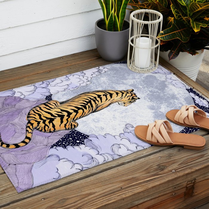 Tiger Moon | Colour Version Outdoor Rug Gallery Image 2