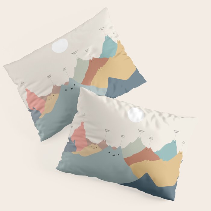 Cat Landscape 115: Himeowlaya Pillow Sham Gallery Image 1