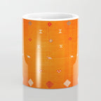 Orange Oriental Traditional Creative Berber Moroccan Fabric Style Coffee Mug Gallery Image 4