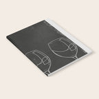 Minimalist Black and White Wine Glasses Notebook Gallery Image 2