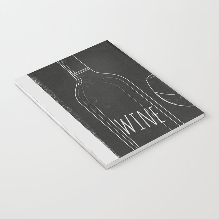 Minimalist Black and White Wine Glasses Notebook Gallery Image 3