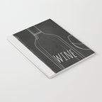 Minimalist Black and White Wine Glasses Notebook Gallery Image 3