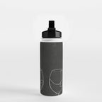 Minimalist Black and White Wine Glasses Water Bottle Gallery Image 2