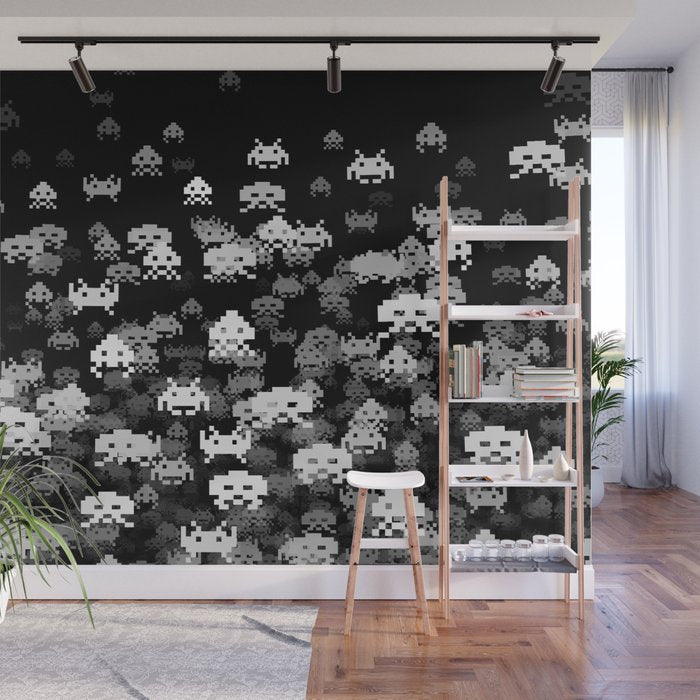 Invaded BLACK Wall Mural Gallery Image 1