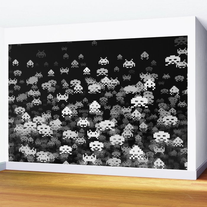 Invaded BLACK Wall Mural Gallery Image 2