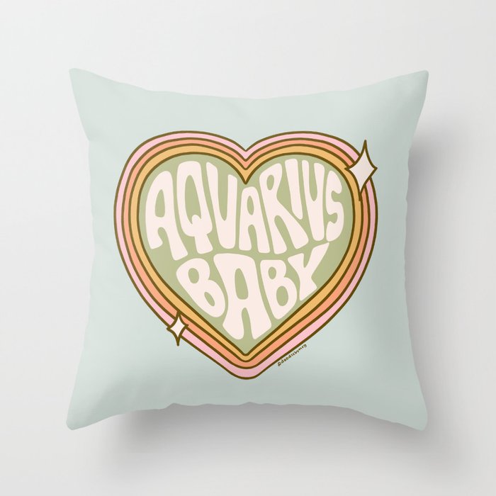 Aquarius Baby Throw Pillow Gallery Image 1