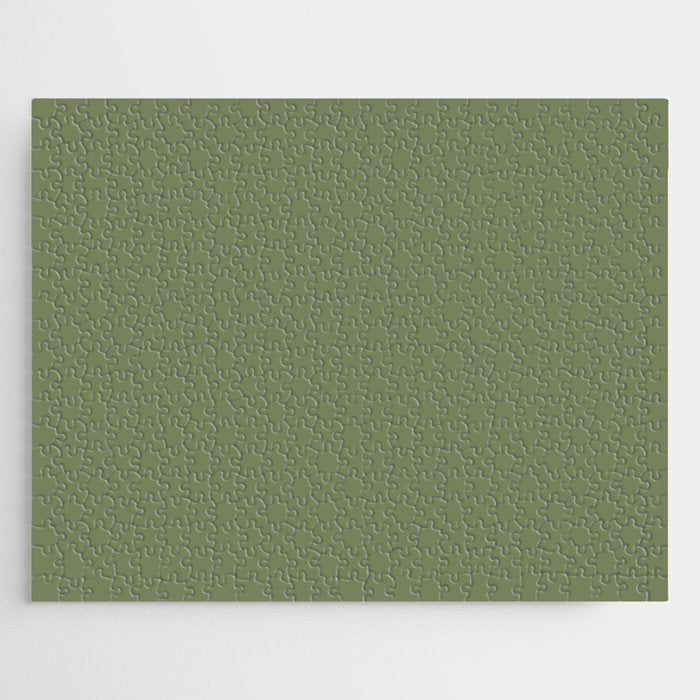 Moss Green Sage Solid Color  Jigsaw Puzzle Gallery Image 1