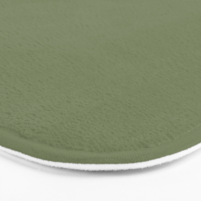 Moss Green Sage Solid Color  Bath Mat Gallery Image 3