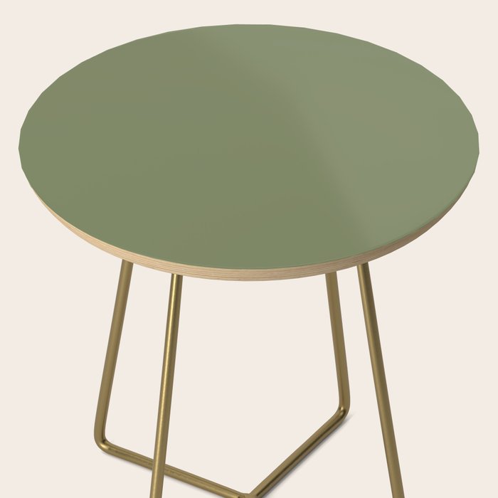 Moss Green Sage Solid Color  Side Table Gallery Image 2