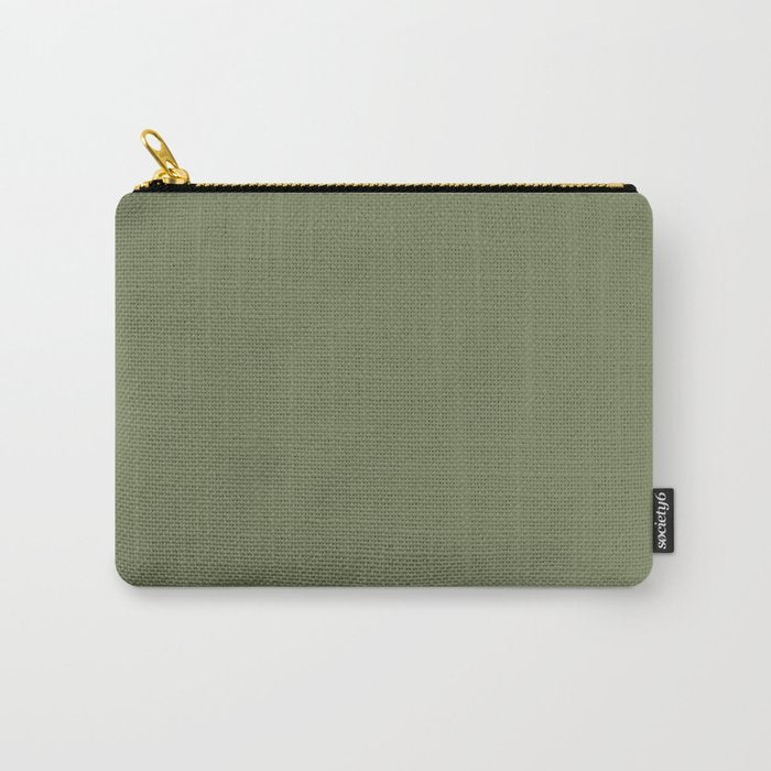 Moss Green Sage Solid Color  Carry All Pouch Gallery Image 1