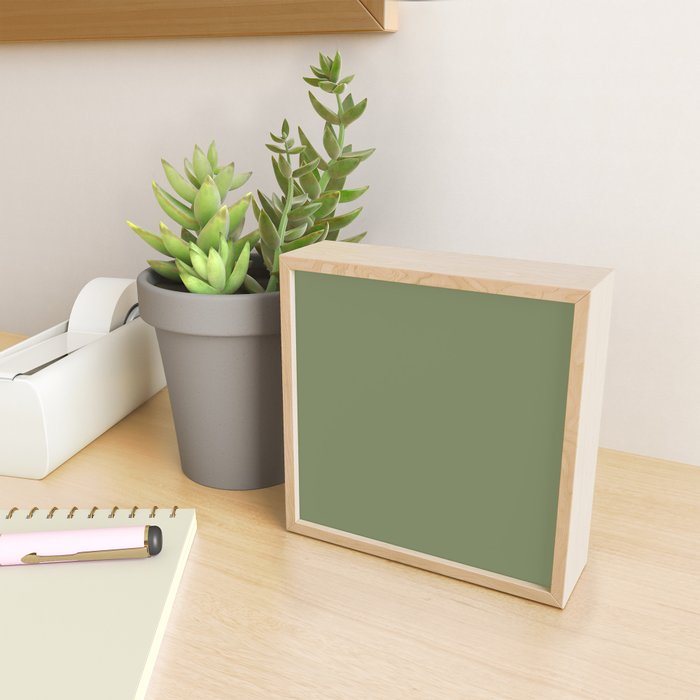 Moss Green Sage Solid Color  Mini Art Print Gallery Image 2