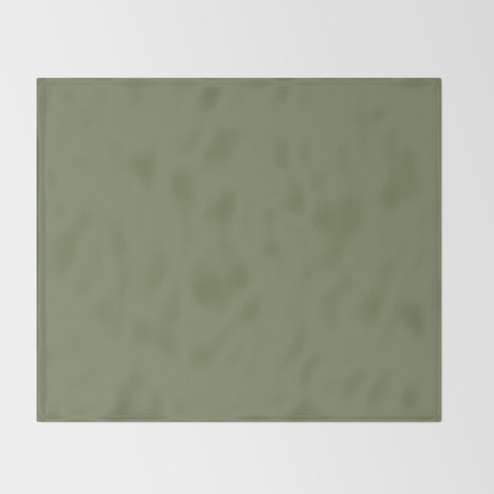 Moss Green Sage Solid Color  Throw Blanket Gallery Image 2