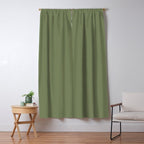 Moss Green Sage Solid Color  Window Curtain Gallery Image 5