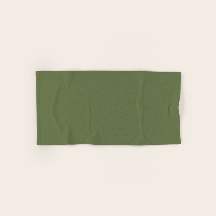Moss Green Sage Solid Color  Bath Towel Gallery Image 1