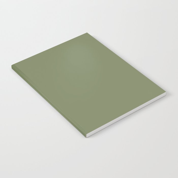 Moss Green Sage Solid Color  Notebook Gallery Image 2