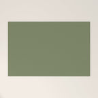 Moss Green Sage Solid Color  Welcome Mat Gallery Image 1