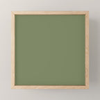 Moss Green Sage Solid Color  Mini Art Print Gallery Image 1