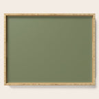 Moss Green Sage Solid Color  Serving Tray Gallery Image 1