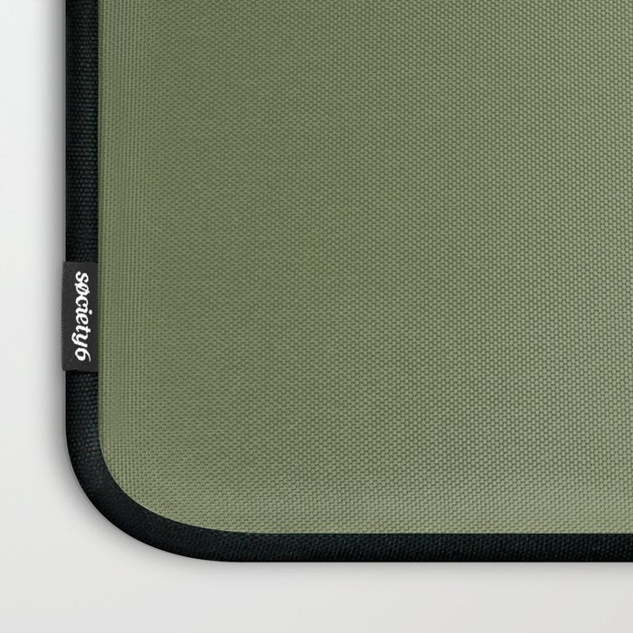 Moss Green Sage Solid Color  Laptop Sleeve Gallery Image 3
