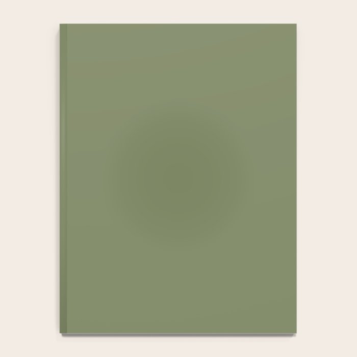 Moss Green Sage Solid Color  Notebook Gallery Image 4