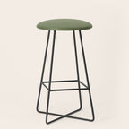Moss Green Sage Solid Color  Stool Gallery Image 1