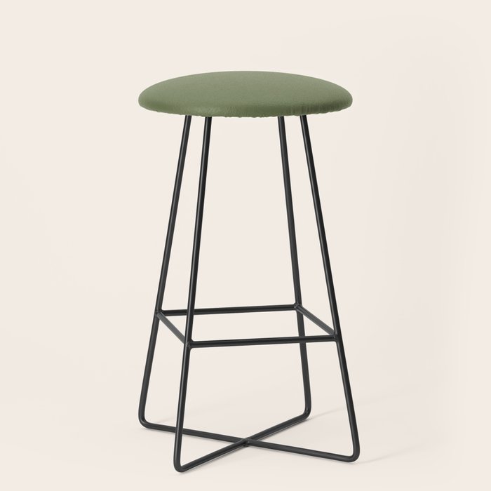 Moss Green Sage Solid Color  Stool Gallery Image 1