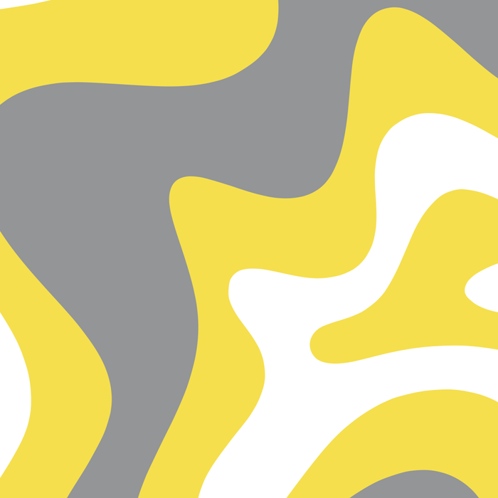 Retro Liquid Swirl Abstract Pattern in Light Grey, White, and Lemon Yellow Coffee Mug Gallery Image 2