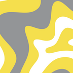 Retro Liquid Swirl Abstract Pattern in Light Grey, White, and Lemon Yellow Coffee Mug Gallery Image 2
