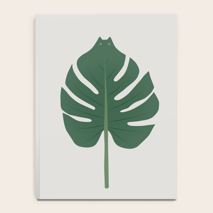 Cat and Plant 24: Meowstera Leaf Notebook Gallery Image 4