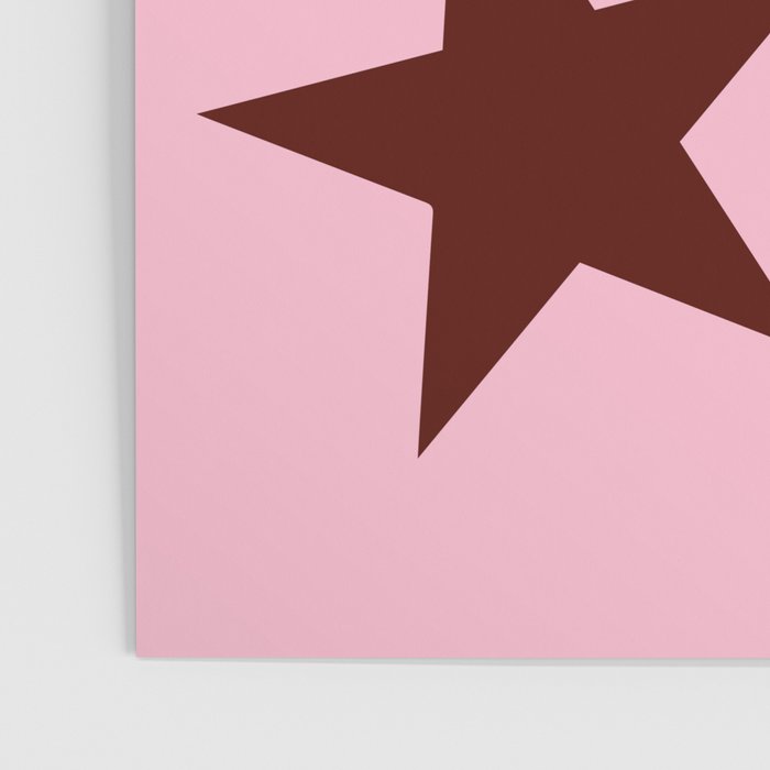 Pink and Burgundy Big Ol Stars Poster Gallery Image 3