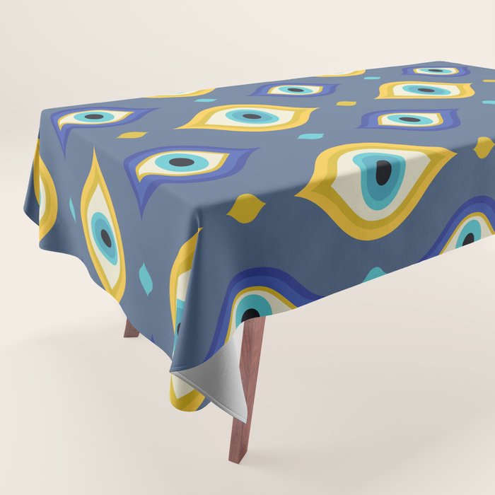 Mystic Evil Eyes Pattern Tablecloth Gallery Image 1