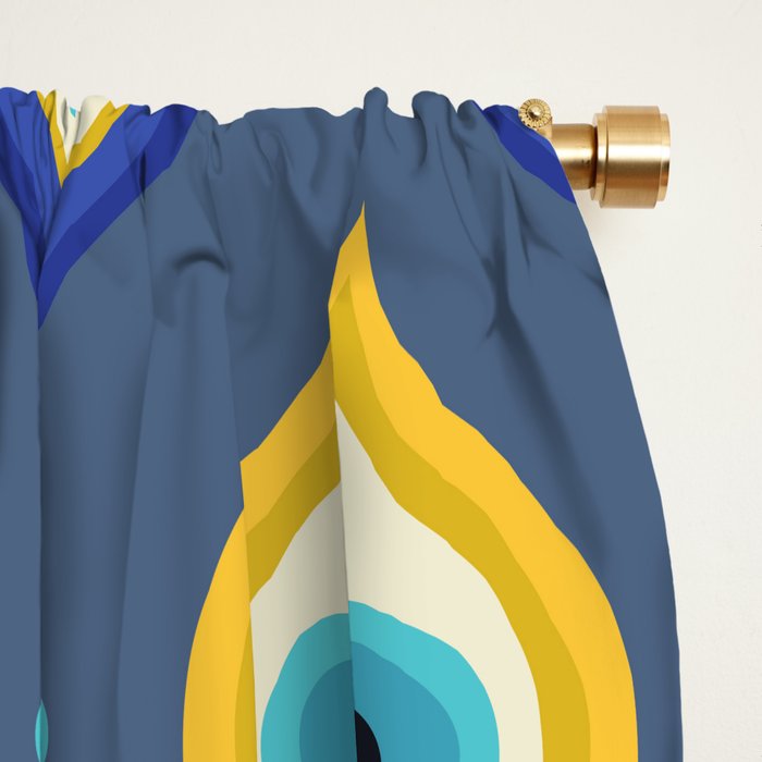 Mystic Evil Eyes Pattern Window Curtain Gallery Image 2