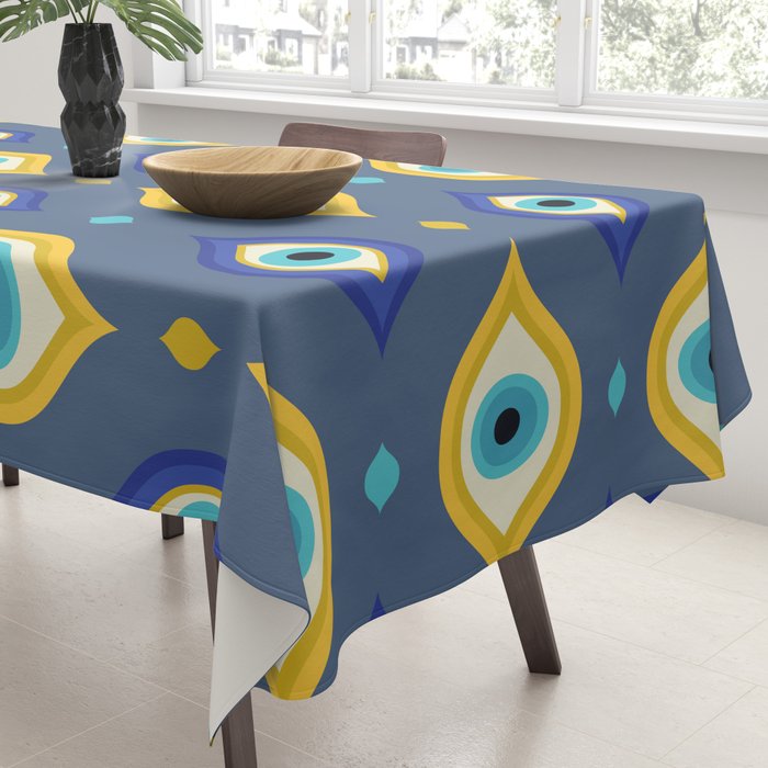 Mystic Evil Eyes Pattern Tablecloth Gallery Image 3