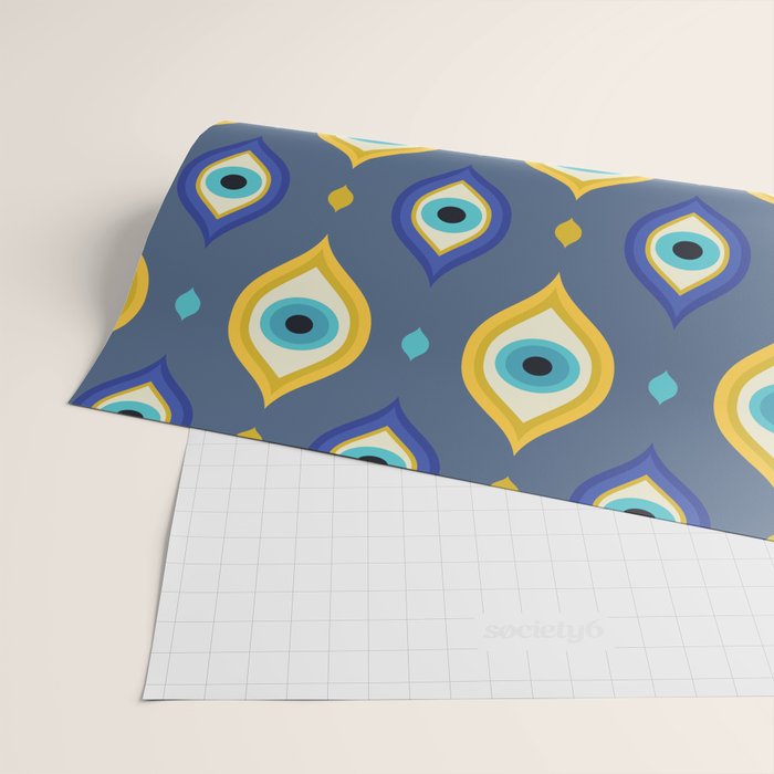 Mystic Evil Eyes Pattern Wrapping Paper Gallery Image 2