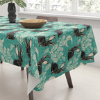 Jackalope - teal & black Tablecloth Gallery Image 3
