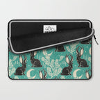 Jackalope - teal & black Laptop Sleeve Gallery Image 2