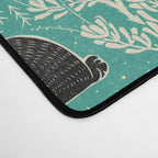 Jackalope - teal & black Desk Mat Gallery Image 4