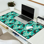 Jackalope - teal & black Desk Mat Gallery Image 2