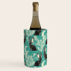 Jackalope - teal & black Wine Chiller Gallery Image 1
