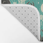 Jackalope - teal & black Bath Mat Gallery Image 2