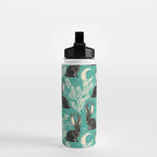 Jackalope - teal & black Water Bottle Gallery Image 2