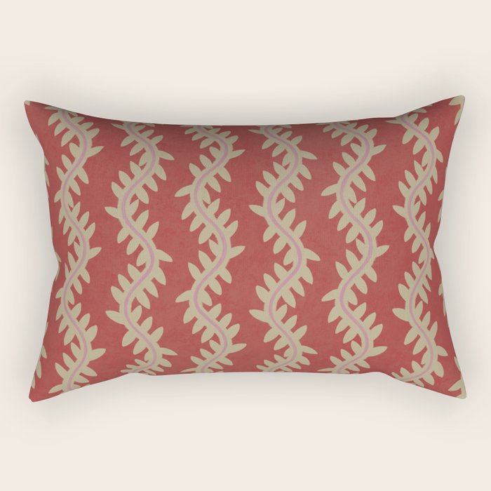 Parallel Wheatberry Vines Rectangular Pillow Gallery Image 1