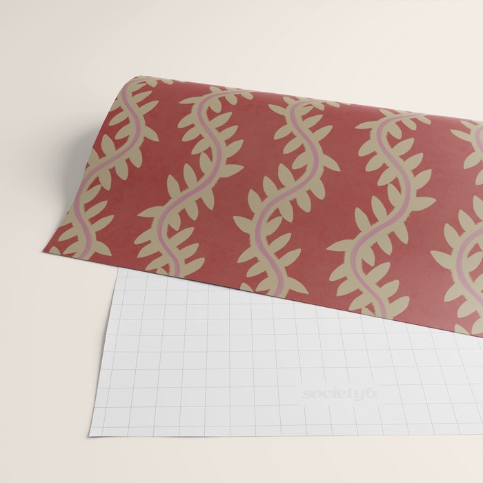 Parallel Wheatberry Vines Wrapping Paper Gallery Image 2