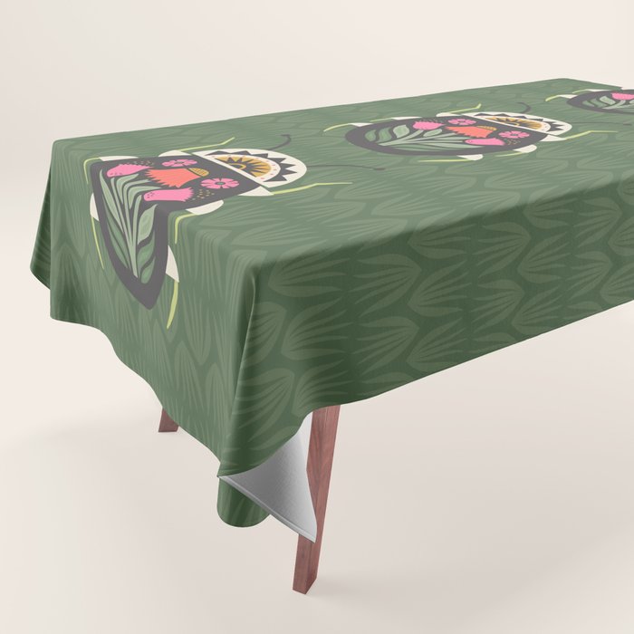 Folk Art Beetle Tablecloth Gallery Image 1